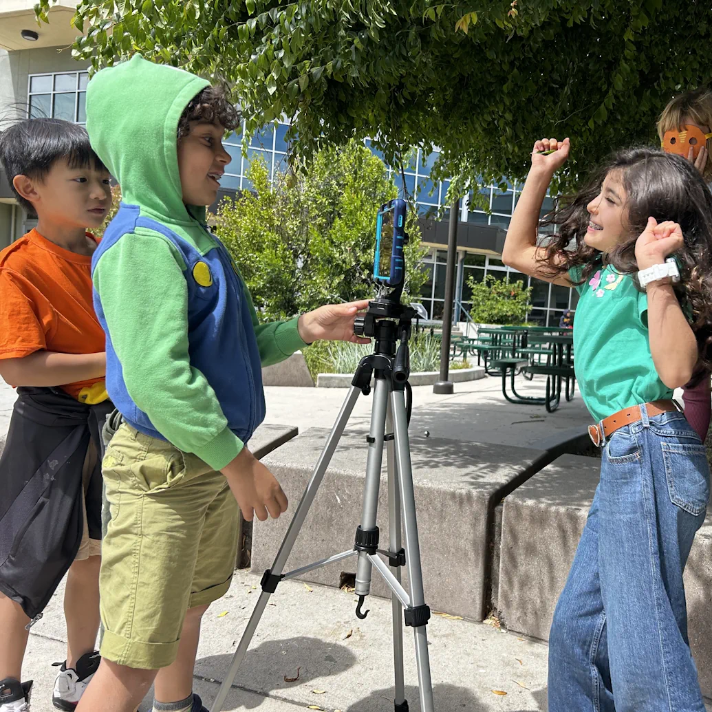 Kids making their own film